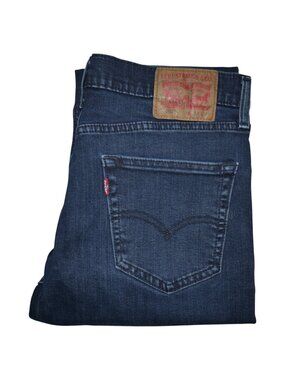 Levis 502 Mens Size 33x32 Performance Cool Jeans Stretch Super Dark Wash Denim